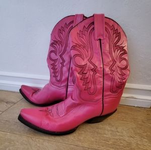 Cowboy Barbie! Dan Post Pink Cowboy Boots, Size 8.5, YEEHAW!